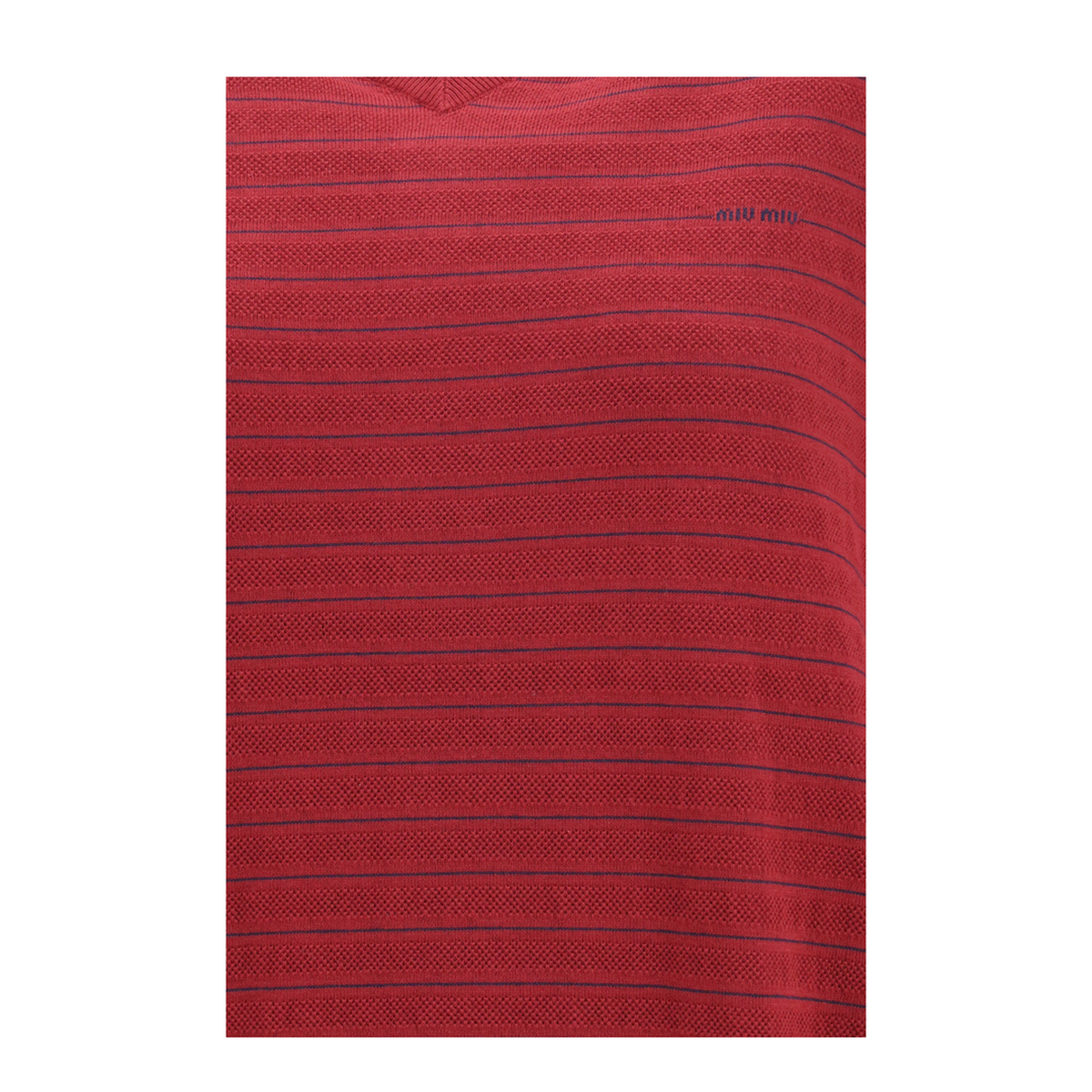MAYFEYR - Miu Miu - Cotton V Neck Sweater - MML05RSOOO184QF0399
