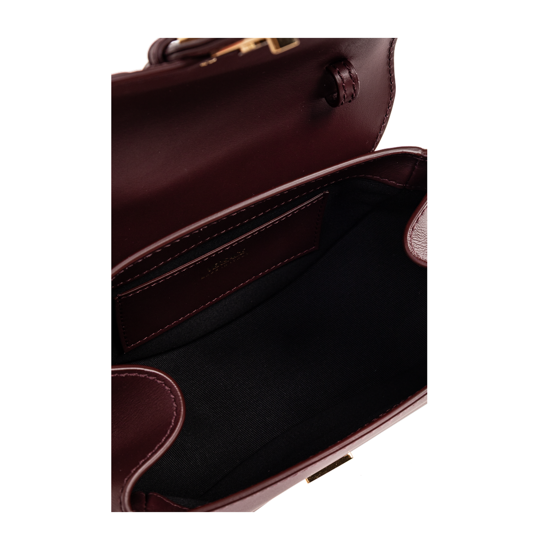 Virtus Small Calf Leather Shoulder Bag - Burgundy