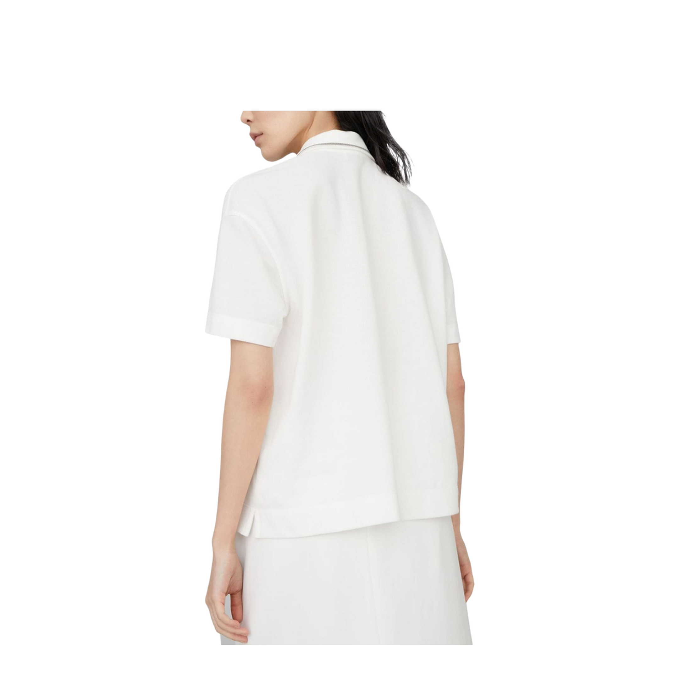 Piquet Polo Shirt with Monili