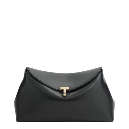 MAYFEYR - Toteme - Black Leather T-Lock Clutch Bag - 234-WLGBG419LE0025001