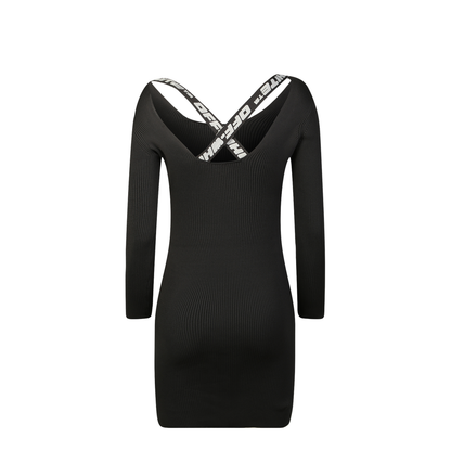 Logo Band Dress - Black