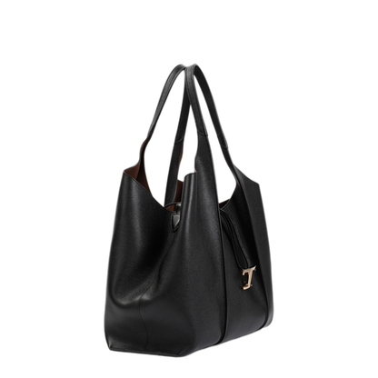 MAYFEYR - Tod's - Black Grained Leather T Bag - XBWTSBA0300Q8EB999NERO