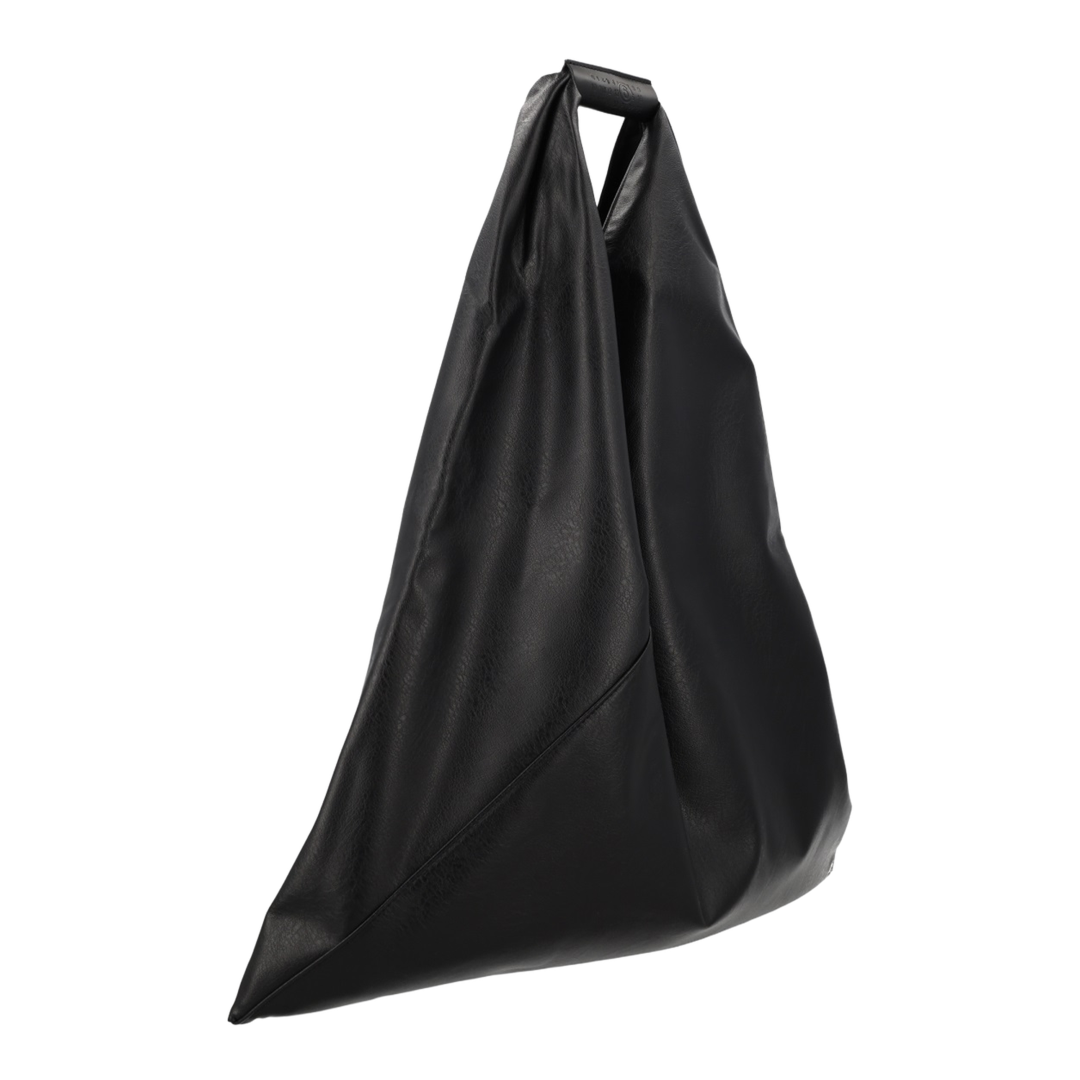 Japanese Bag Classic Large Faux Leather Tote - Black