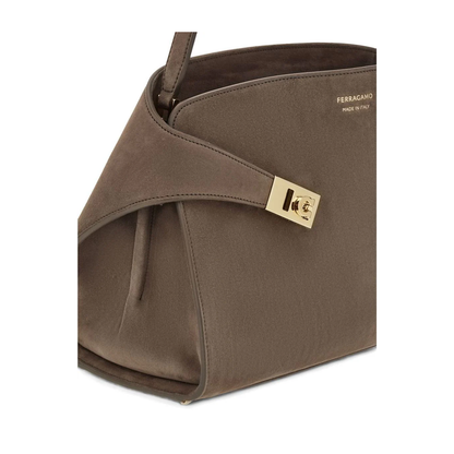 Brown Single Top Handle Bag