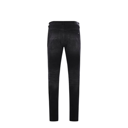 Ultrasuede Skinny Jeans in Stretch Denim - Black