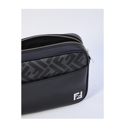 Squared Camera Case Fabric Black