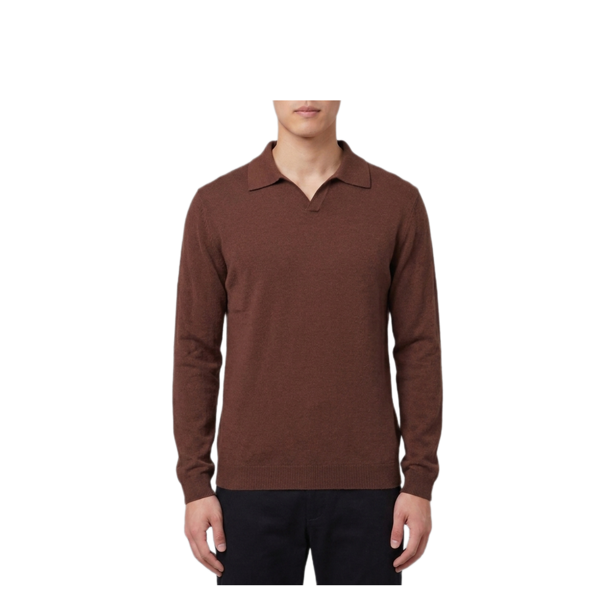 MAYFEYR - The Row - Chocolate Brown Cashmere Polo Shirt - R000411Y166CHO