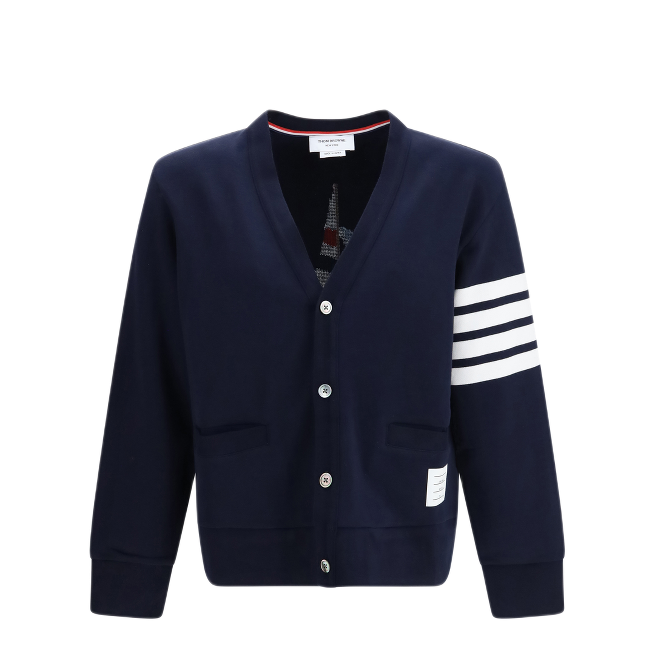 MAYFEYR - Thom Browne - 4 Bar Boat Cotton Cardigan - MJT582E00535