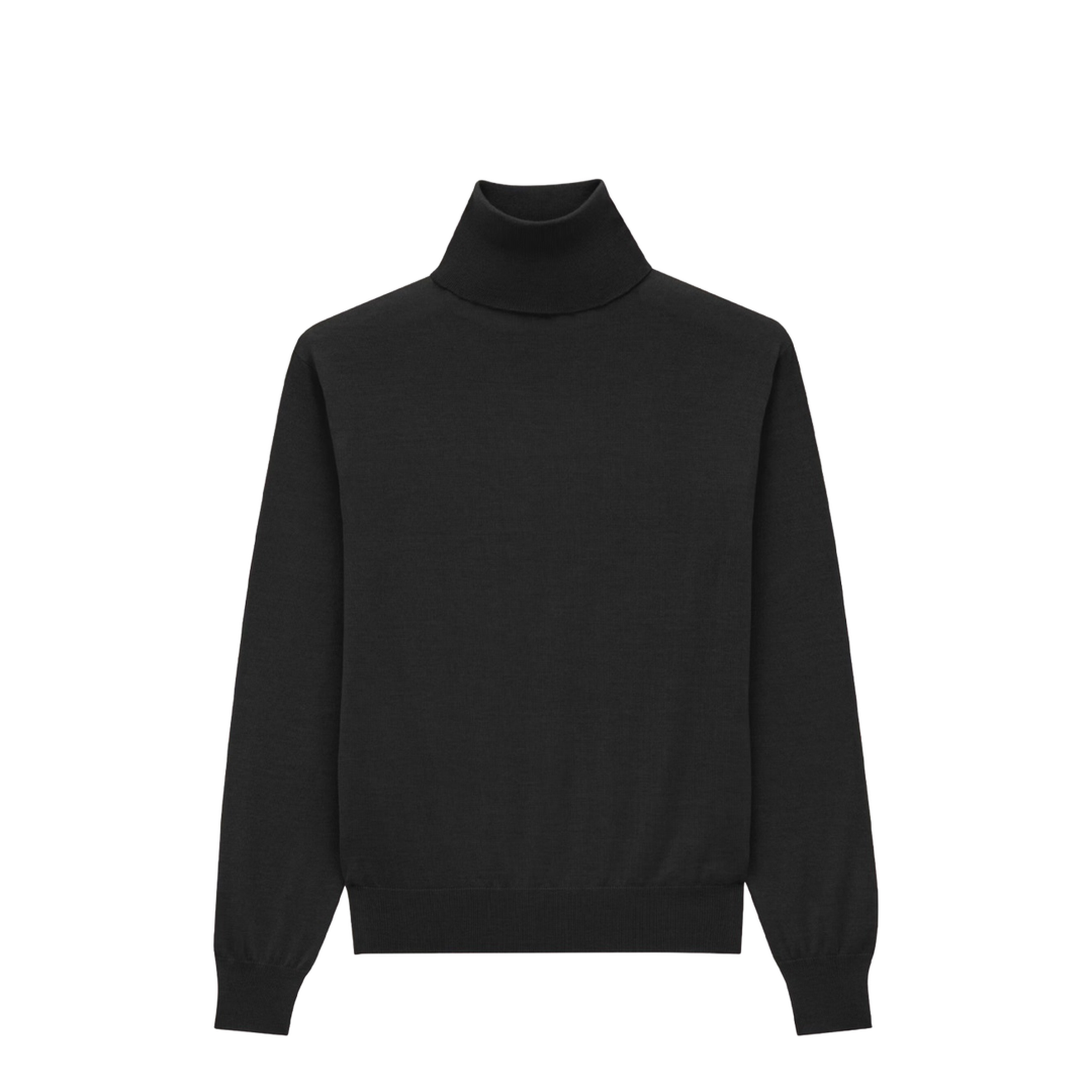Cashmere Wool and Silk Turtleneck Pullover