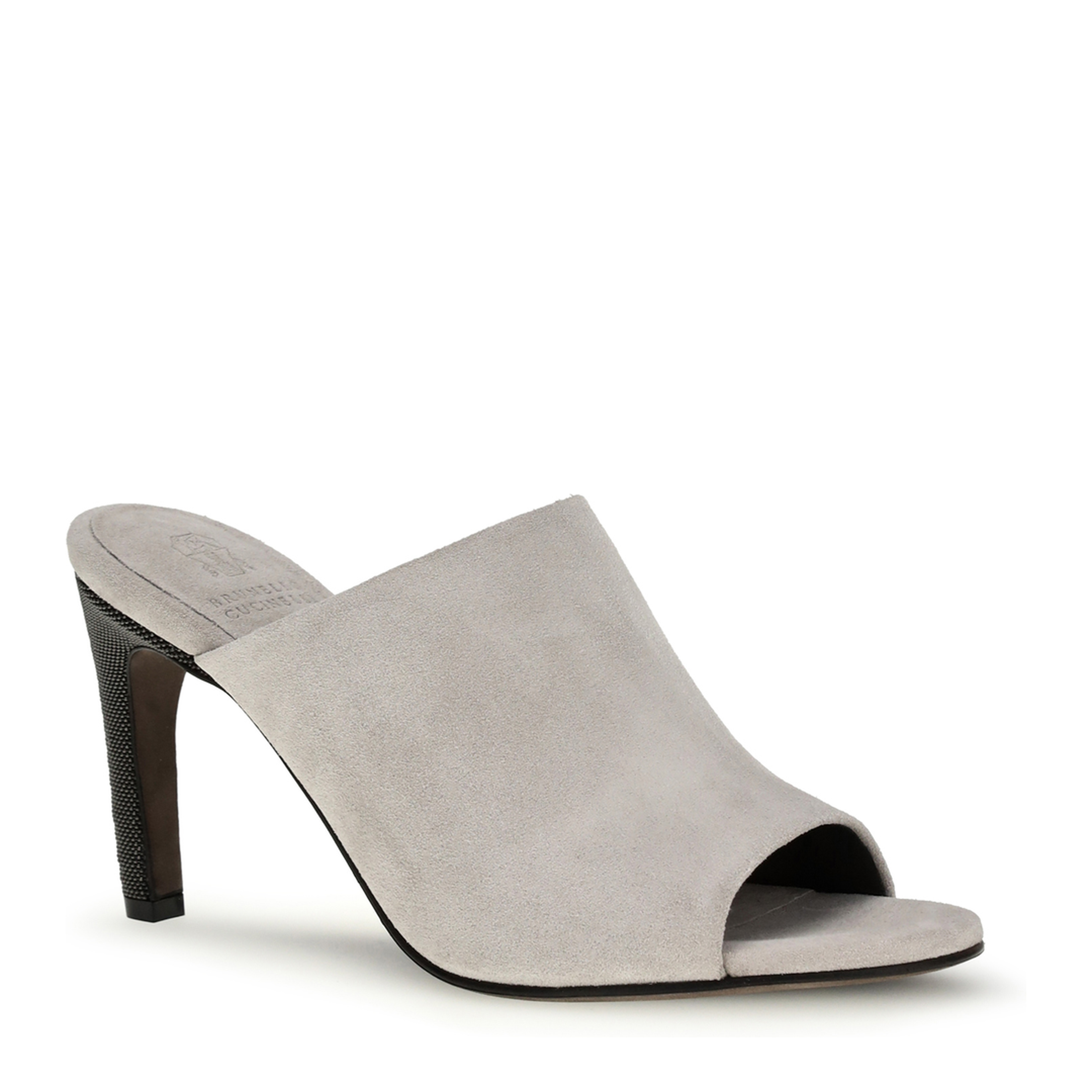 MAYFEYR - Brunello Cucinelli - Suede Mules With Precious Heels - MZSFC3218