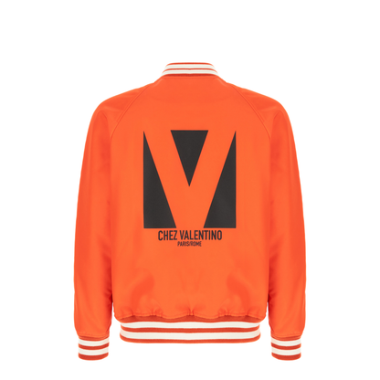 Fluo Orange Nylon Padded Bomber Jacket