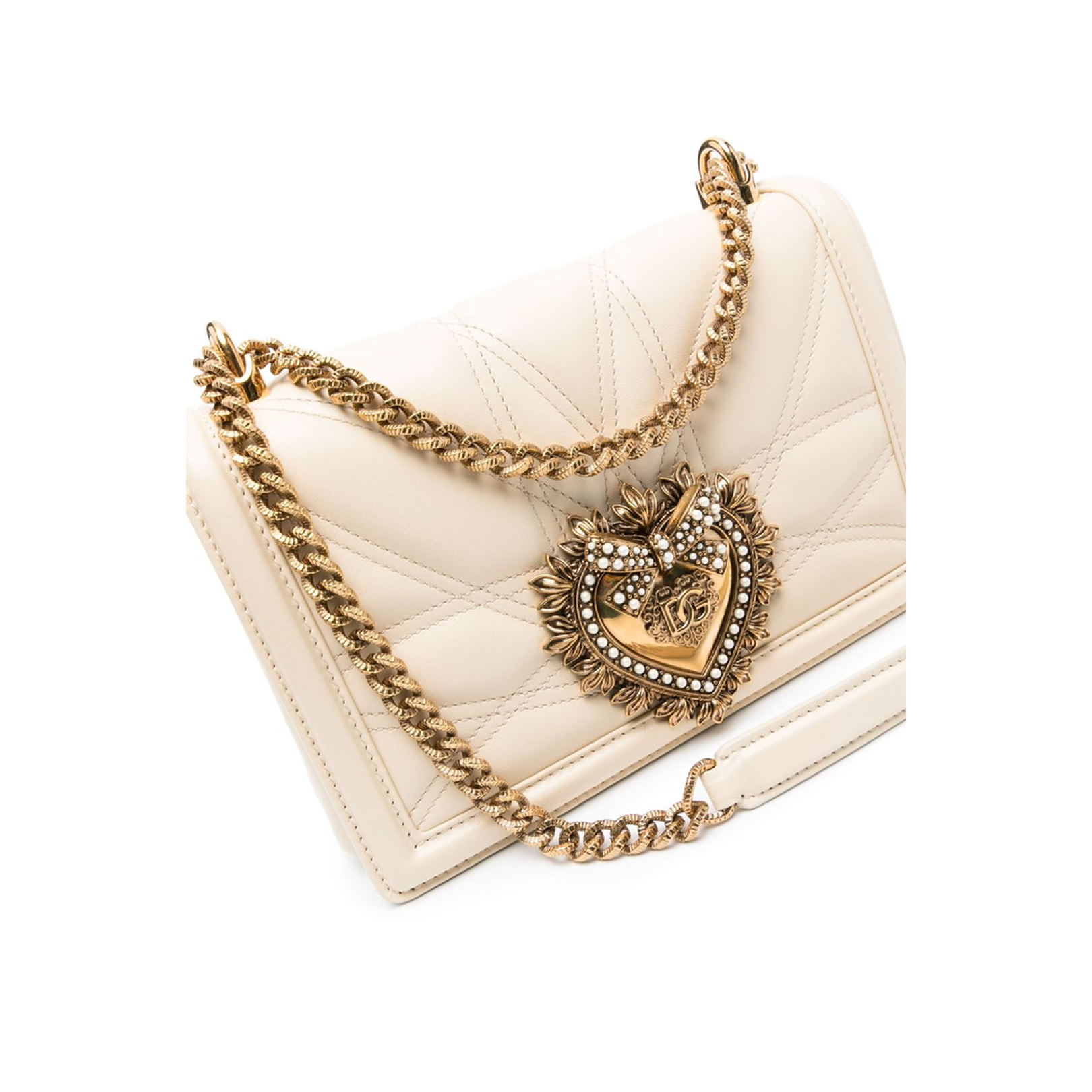 Medium Devotion Shoulder Bag in Cream