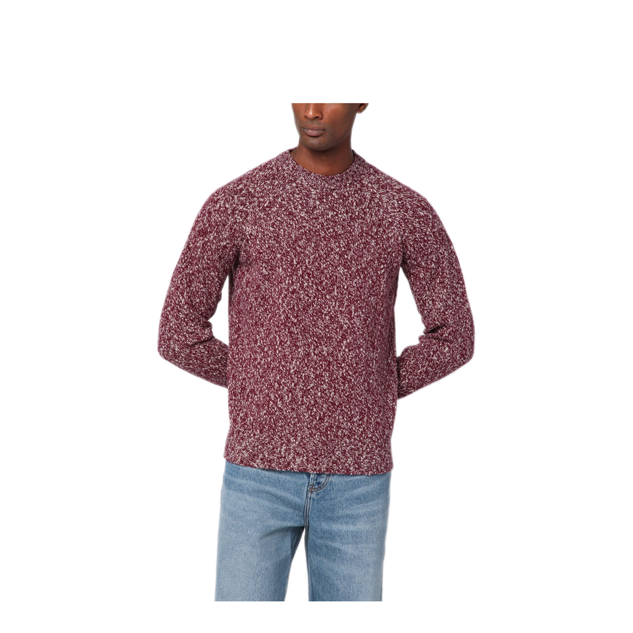 MAYFEYR - Drumohr - Grape Coloured Pattern Wool Sweater - D5W103MRLWOM06