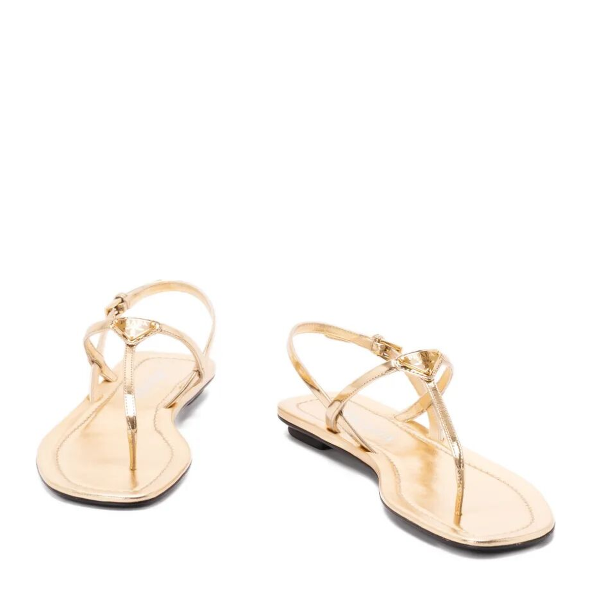 Patent Leather Flat Thong Sandals