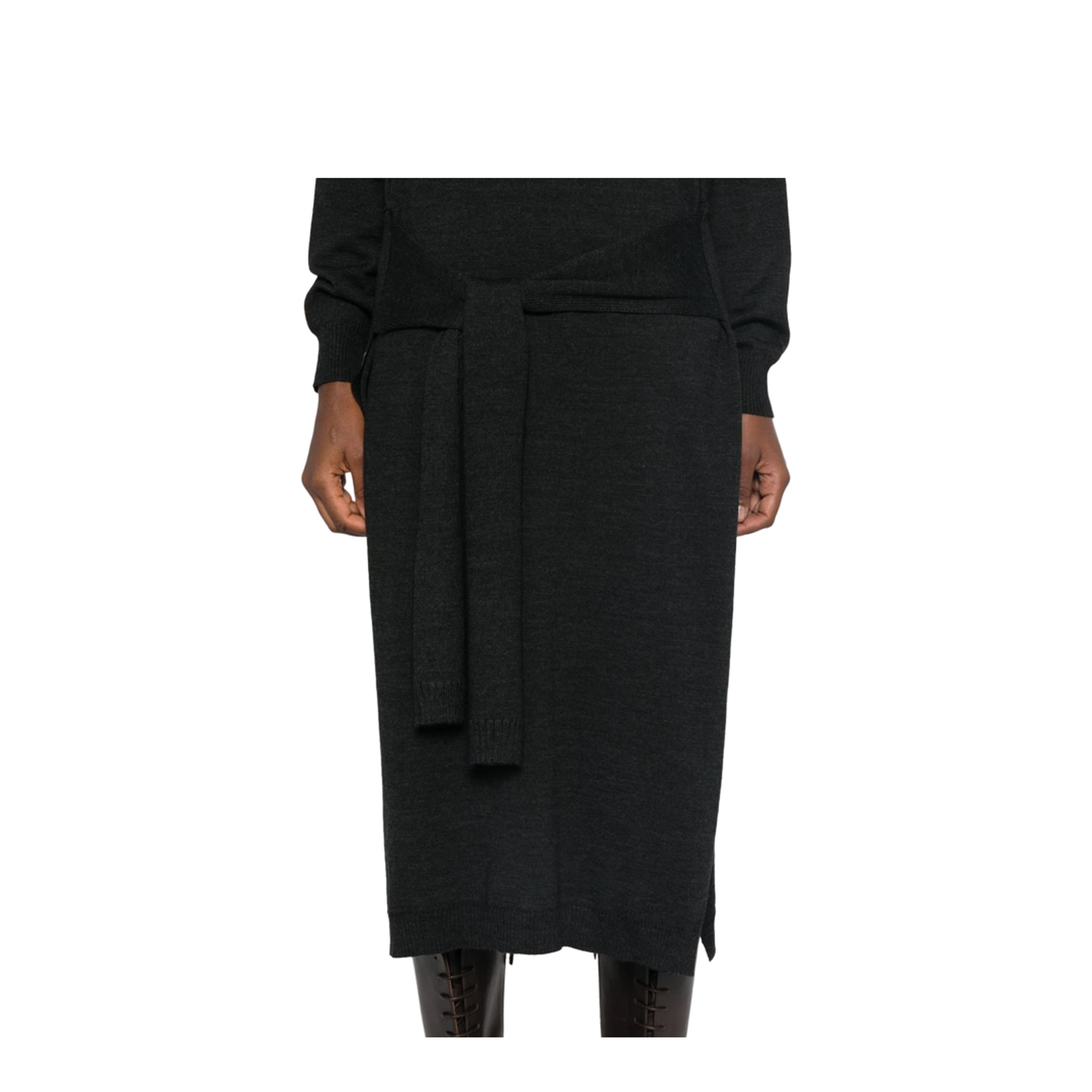 Wool Blend Midi Dress