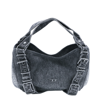 D One Small Crystal Solarised Denim Handbags - Black