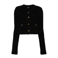 Cropped Tweed Cardigan