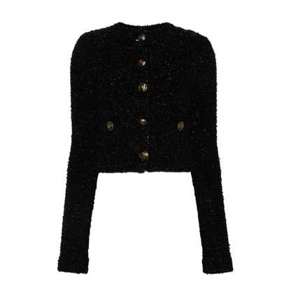 Cropped Tweed Cardigan
