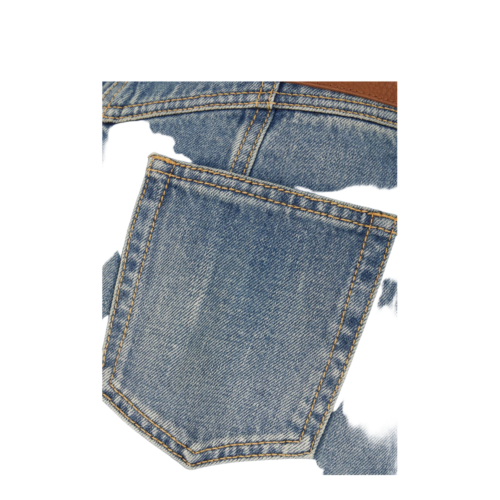 Denim High Waisted Long Skirt