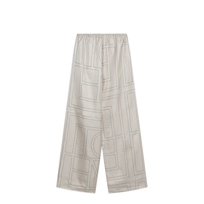 MAYFEYR - Toteme - Ivory Monogram Silk Pajama Trousers - 213-255707926