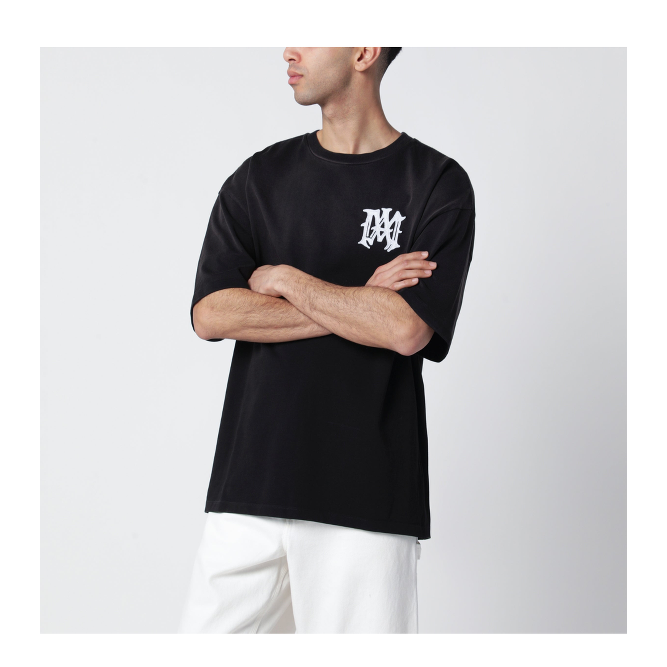 Black Hollywood Cotton T-Shirt