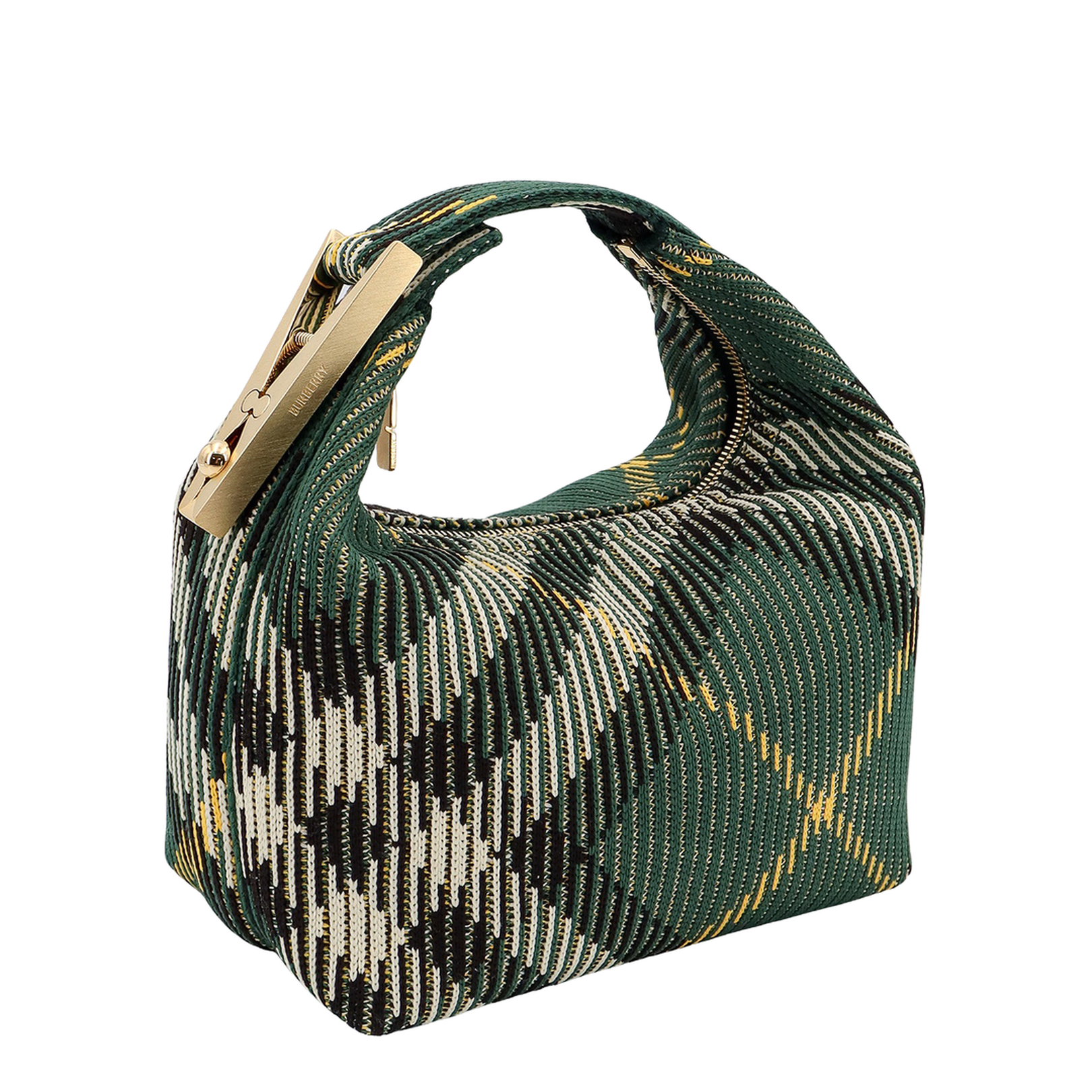 Embroidered Nylon Mini Peg Handbag