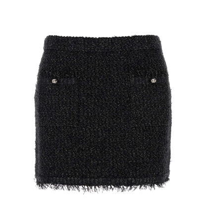 Lamé and Viscose Mini Skirt