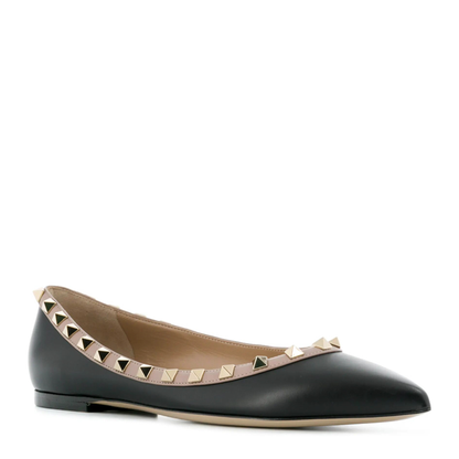 MAYFEYR - Valentino - Rockstud Leather Ballet Flat - WS0403VOD