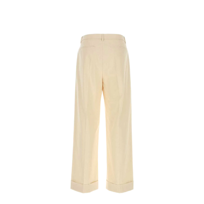 Melange Ivory Cotton Pant