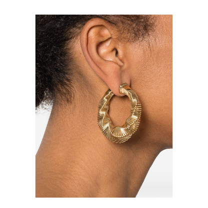 Square Spiral Small Hoops