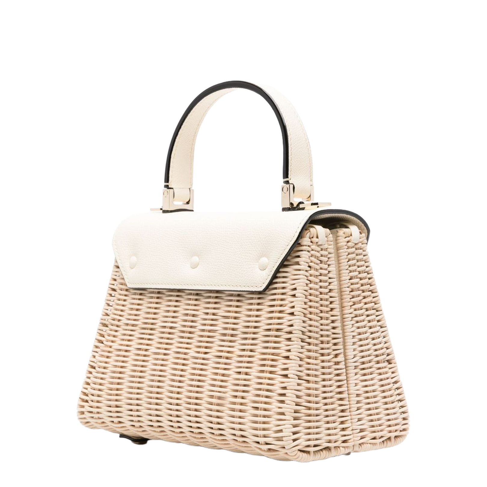 Iside Wicker Top Handle Mini Bag