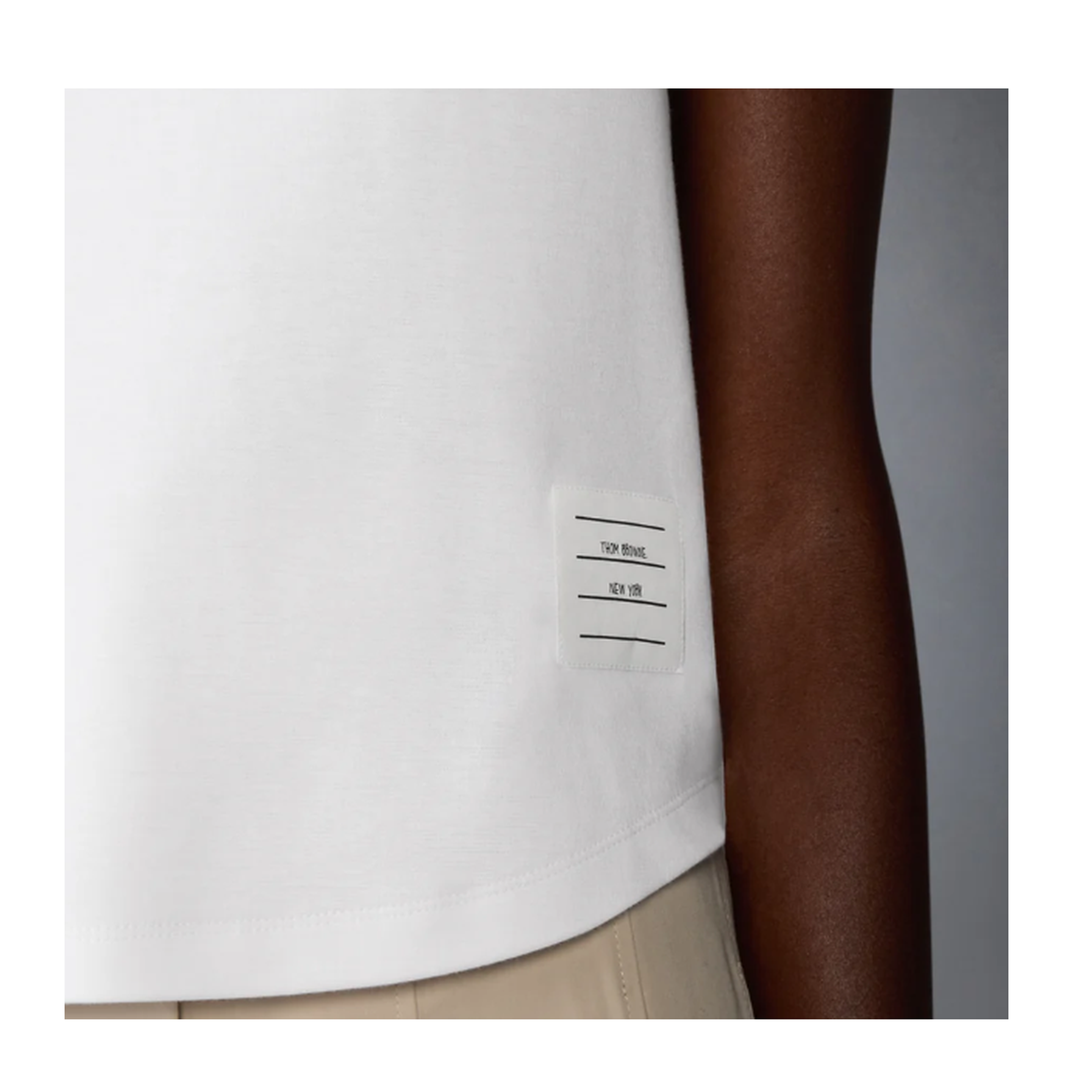 MAYFEYR - Thom Browne - Short Sleeve Tee In Cotton Milano - FJS223AJ0055100