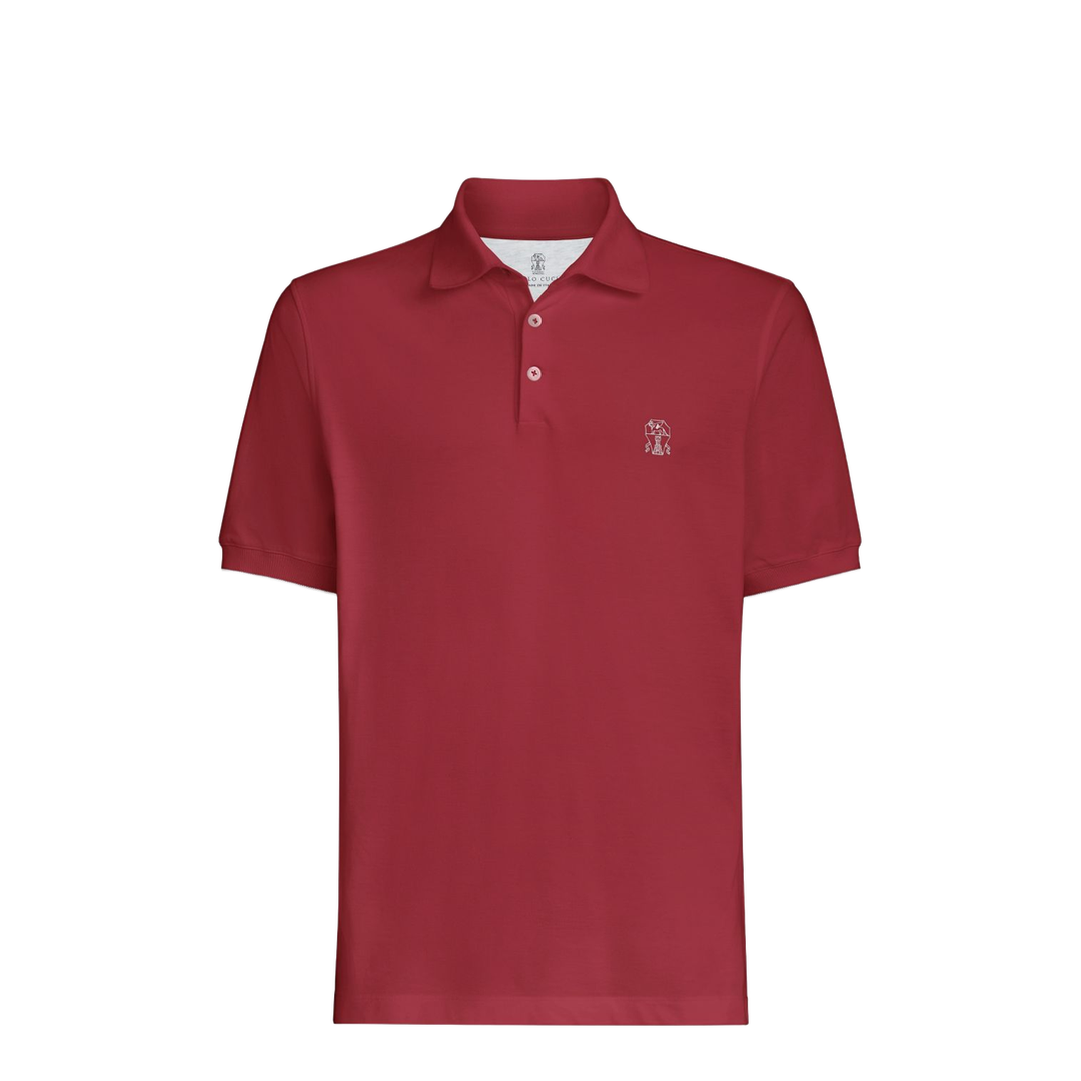 Logo Cotton Polo Shirt Burgundy