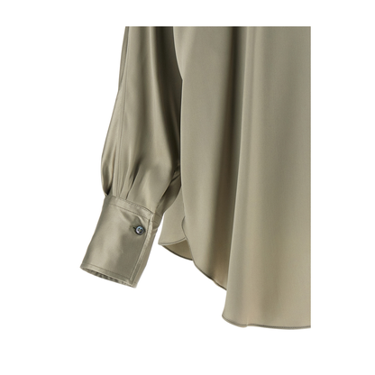 Monili Mandarin-Collar Shirt Green