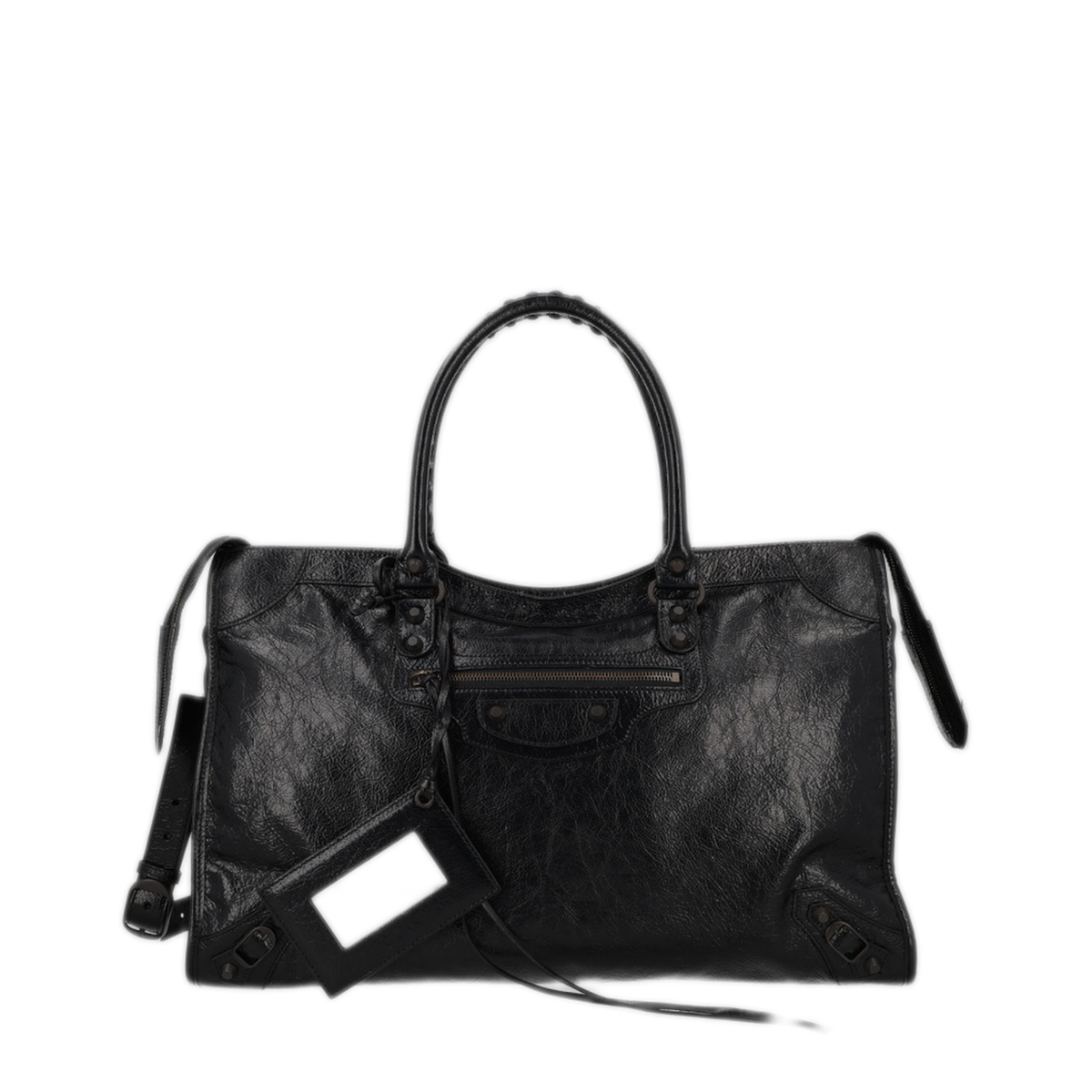 Le City Large Arena Lambskin Shoulder Bag - Black