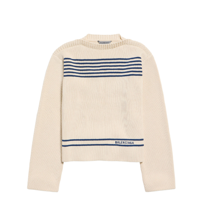 MAYFEYR - Balenciaga - Boatneck Sweater In Cotton Ribbed Knit - 876806T3461
