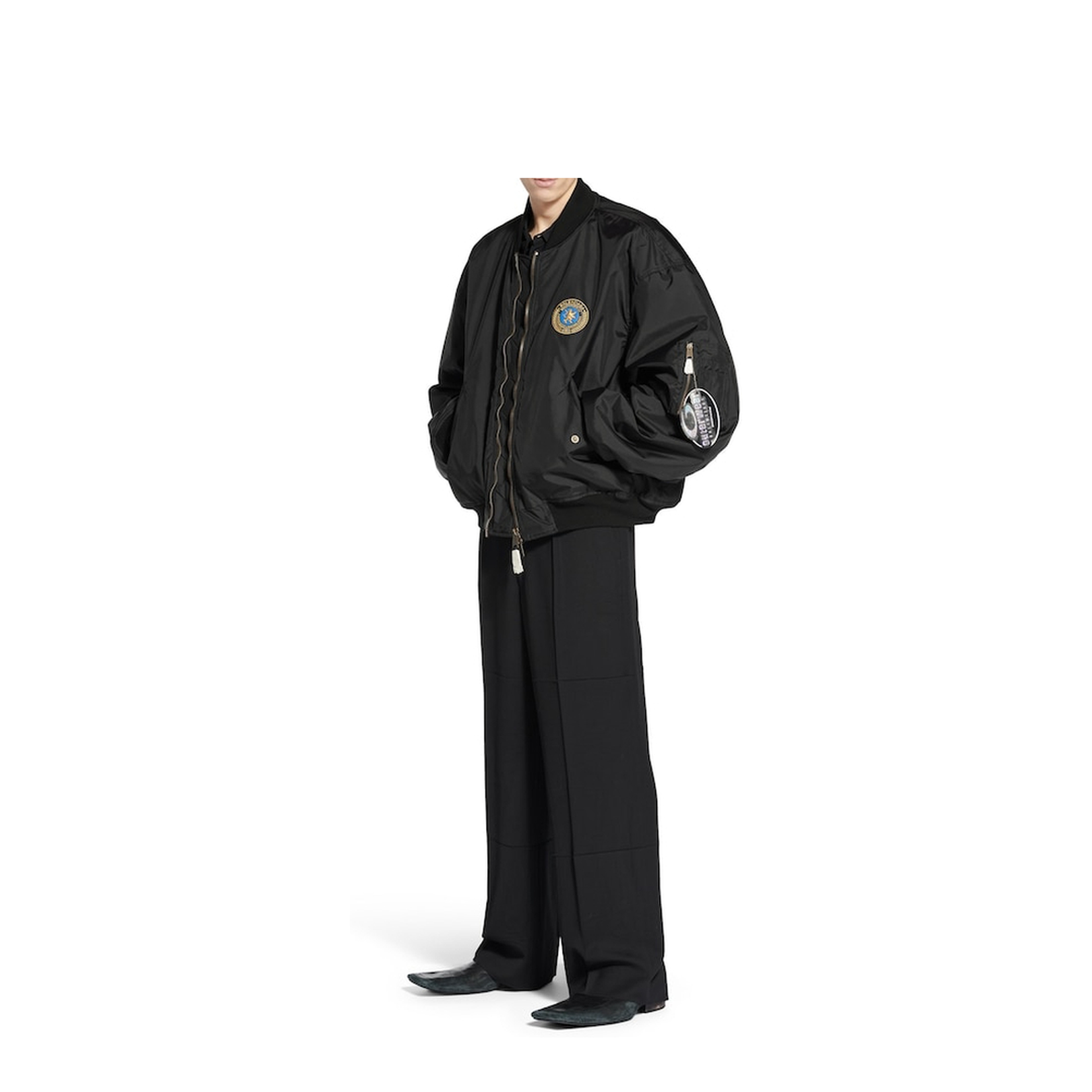 Bomber Jacket Large Fit in Black