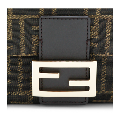 Baguette Medium FF Jacquard Shoulder Bag - Tobacco Brown