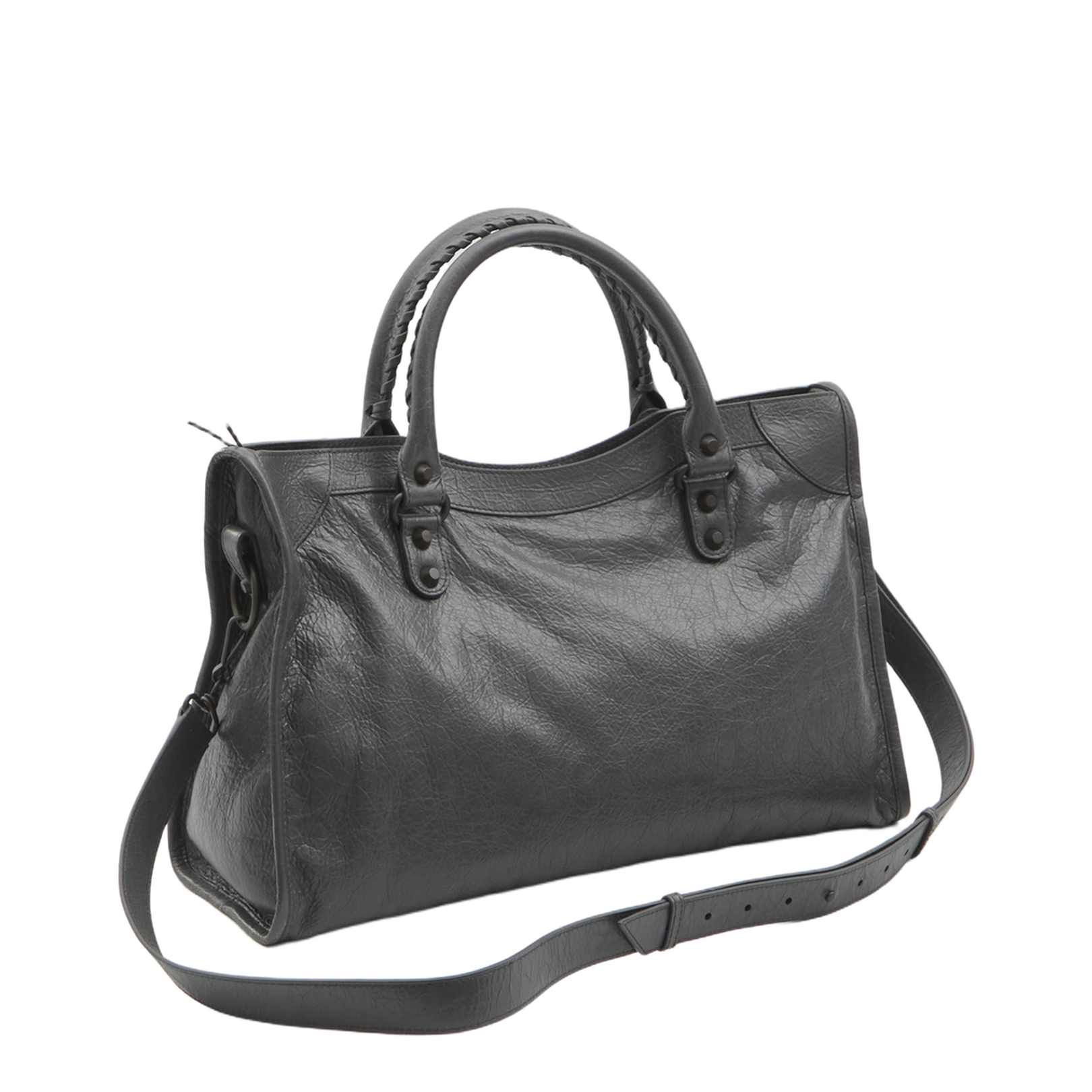 Medium Le City Handbag in Dark Grey