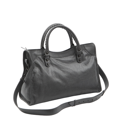 Medium Le City Handbag in Dark Grey