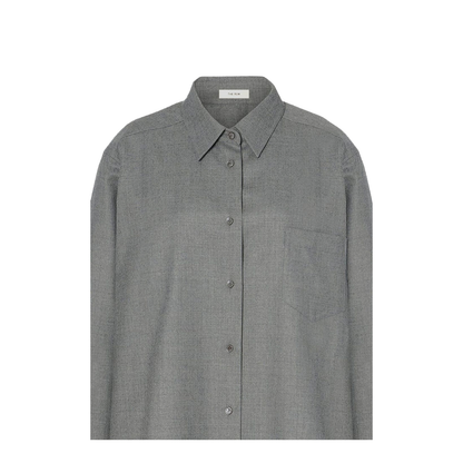 Pino Shirt Grey in Virgin Wool