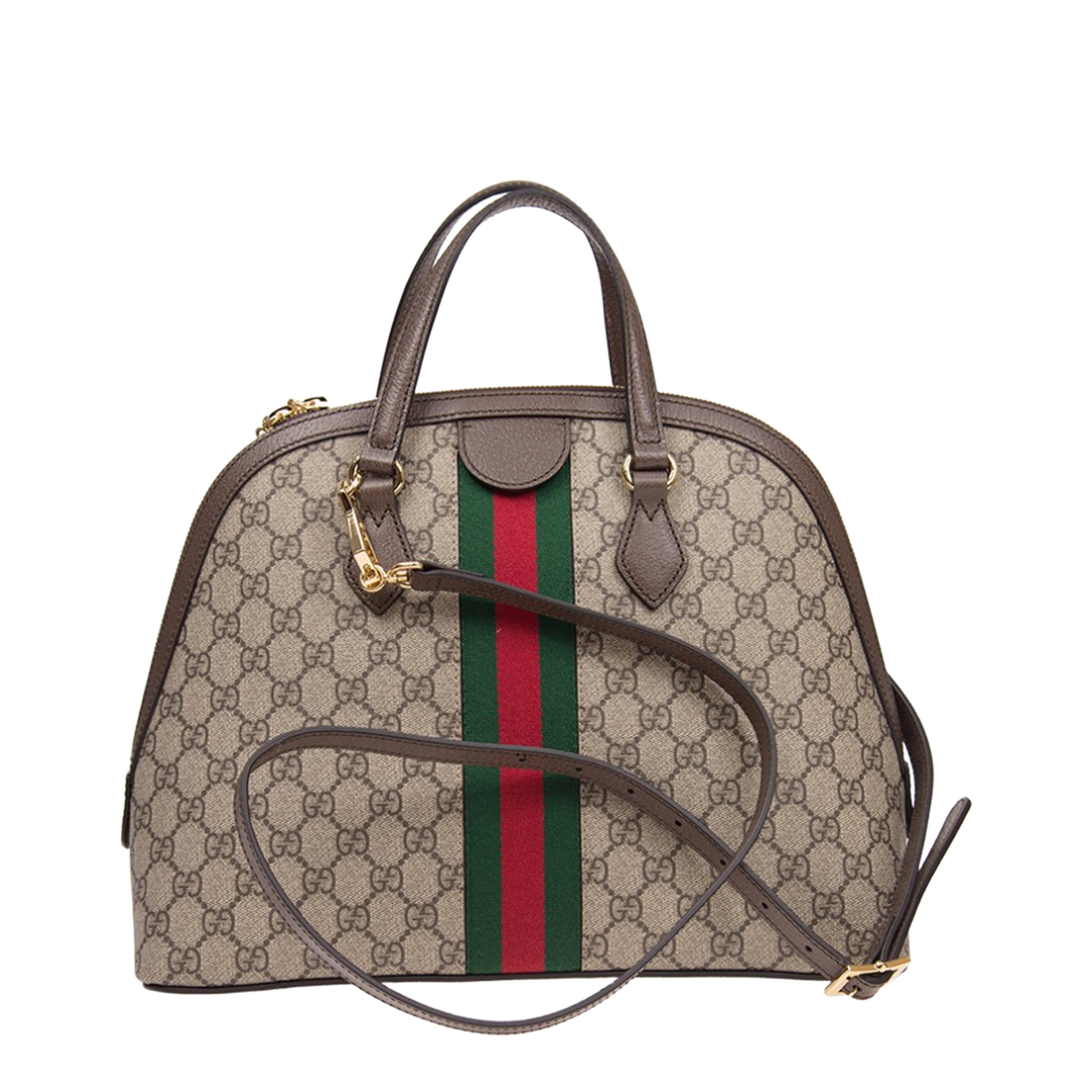 Ophidia Medium Cotton Handbags - Beige