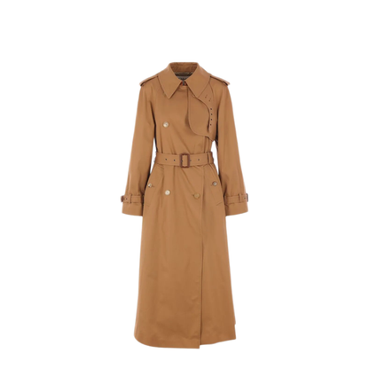 MAYFEYR - Chloè - Cotton Gabardine Belted Long Trench Coat - CH25AMA1909320Y