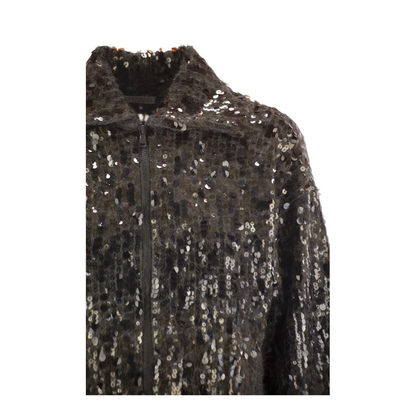 Dazzling Dégradé Embroidery Mohair and Wool Cardigan