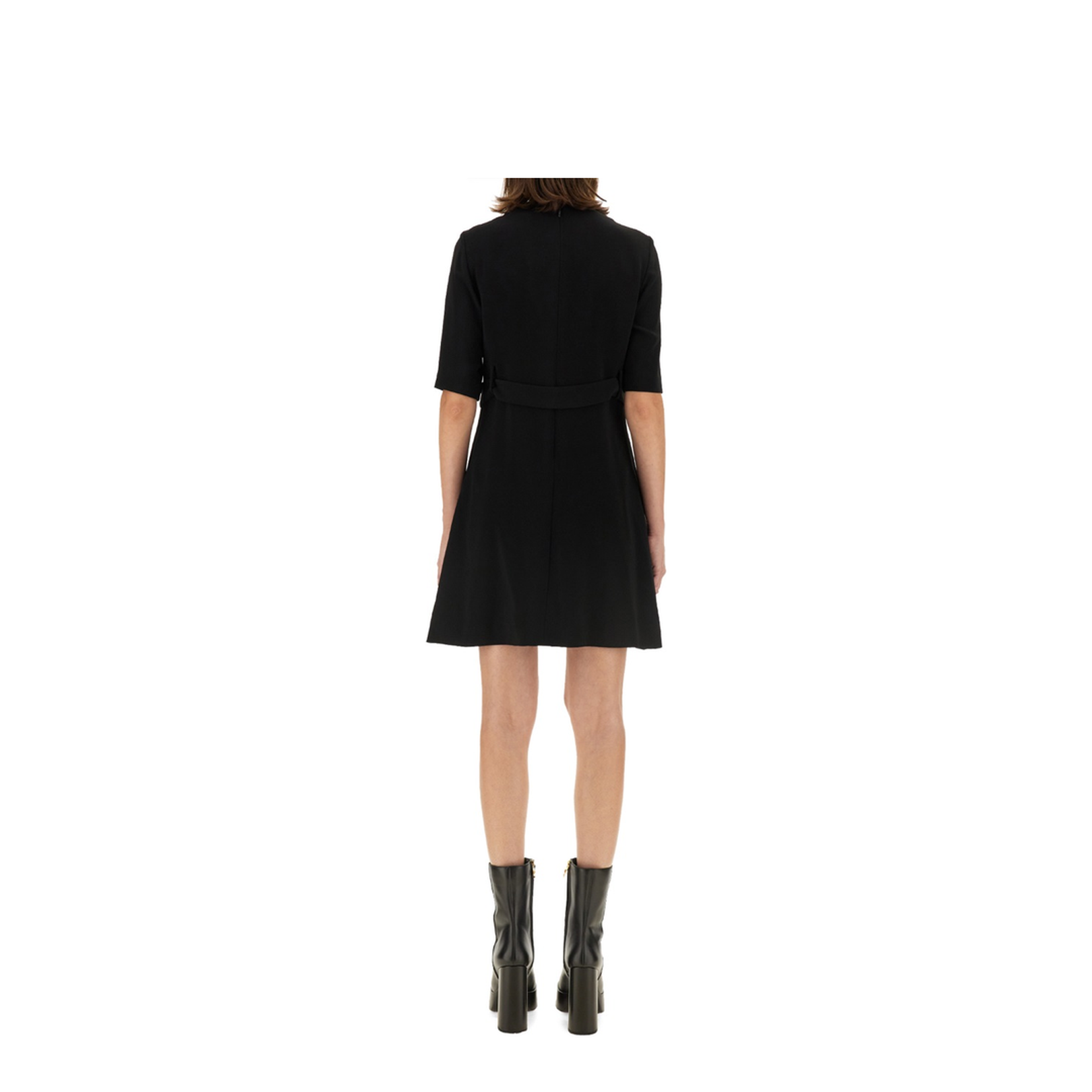 Black Viscose Mini Dress