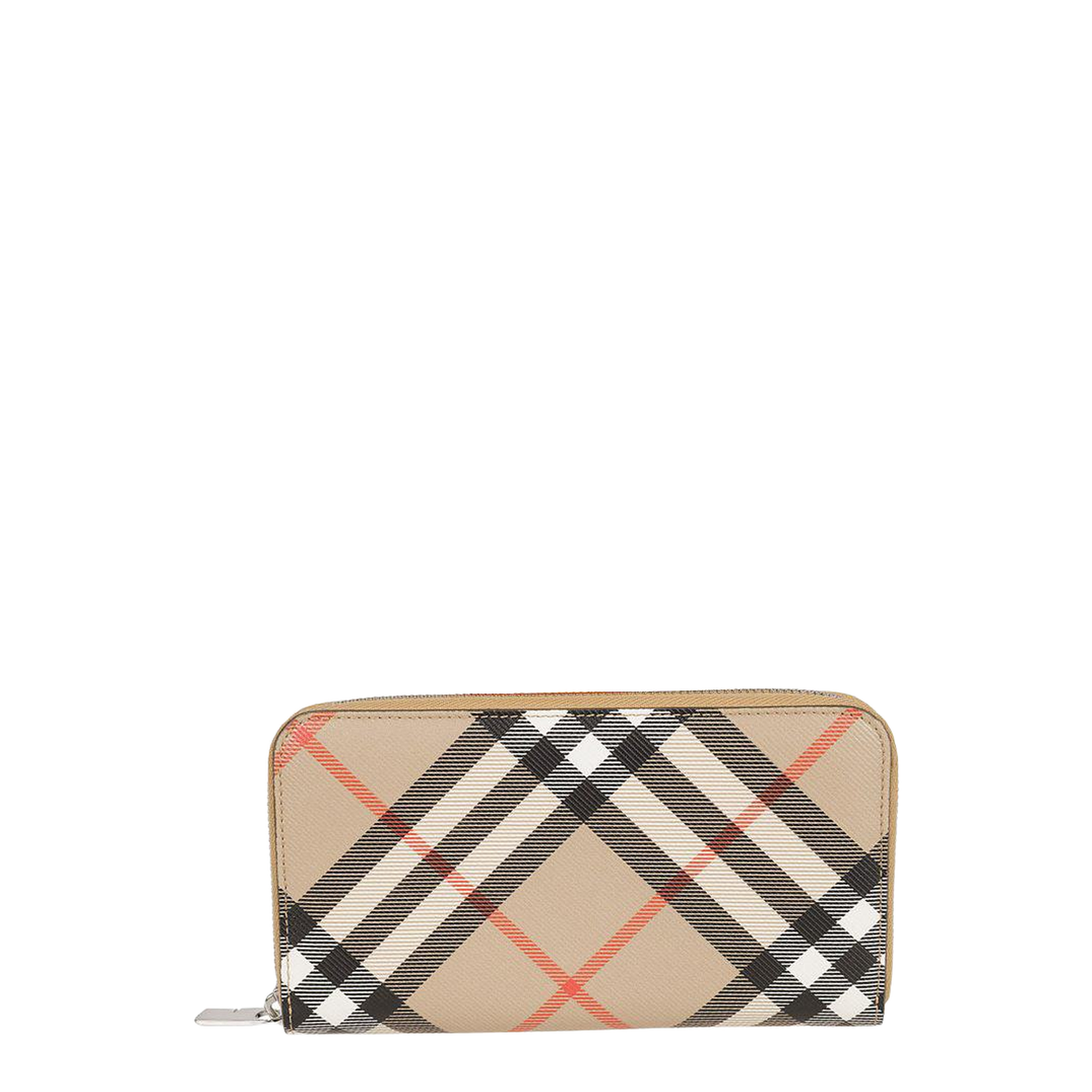 Check Calf leather Wallet - Beige