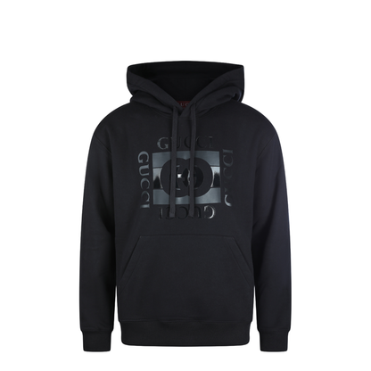 Cotton Jersey Sweatshirt with Print in Black