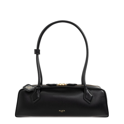 Le Teckel Medium Nubuk Shoulder Bag - Brown/Gold