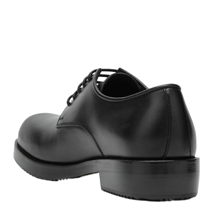 Classic Black Leather Derby Shoes