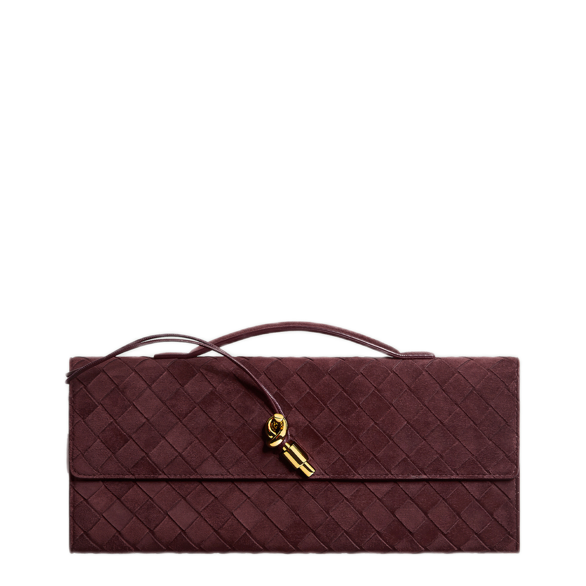 MAYFEYR - Bottega Veneta - Burgundy Suede Clutch Bag - 741511V60F16147
